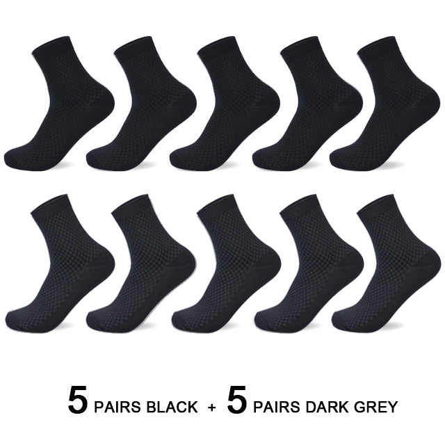 Bamboo Fiber Men Socks Business Breathable Male Limorista