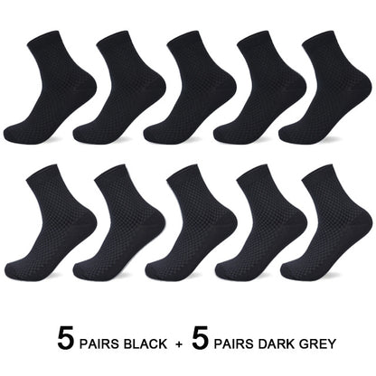 Bamboo Fiber Men Socks Business Breathable Male Limorista