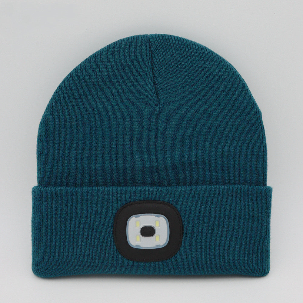 LED Knit Hat Button Cell Type Knitted Hat With Light Glowing Limorista