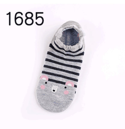 Cute Animals Cotton Short Socks Creative Cartoon Pure Socks Casual Funny Socks Spring Summer Fox Socks Limorista