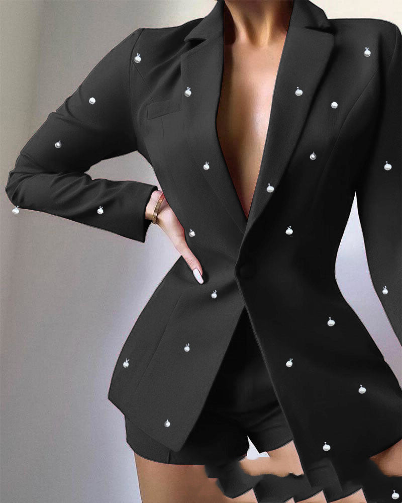 European And American Multicolor Lapel Blazer Limorista