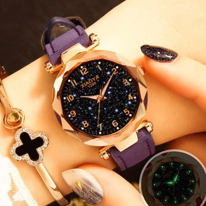 Mode Frauen Uhren Beste Verkaufen Star Sky Zifferblatt Uhr Luxus Rose Gold frauen Armband Quarz Handgelenk Uhren Neue dropshipping Limorista