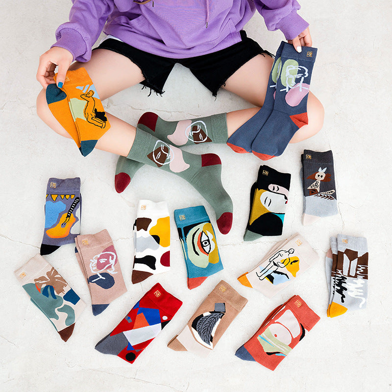 Retro Mid tube socks street art skateboard socks Limorista
