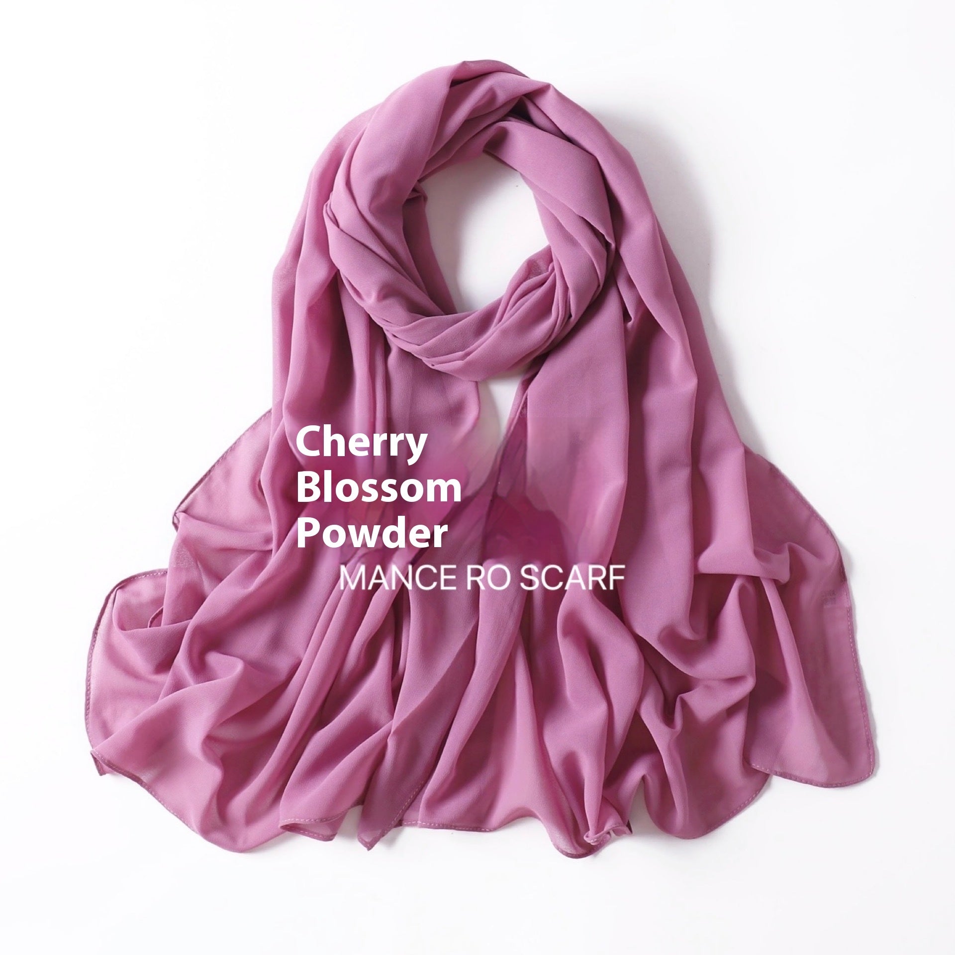 Pure Color Pearl Chiffon Scarf Headcloth Veil Chiffon Scarf Limorista