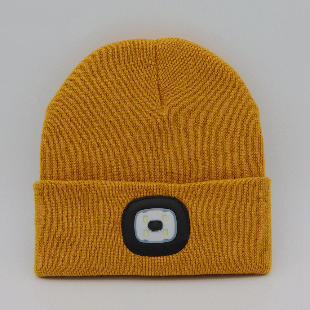 LED Knit Hat Button Cell Type Knitted Hat With Light Glowing Limorista