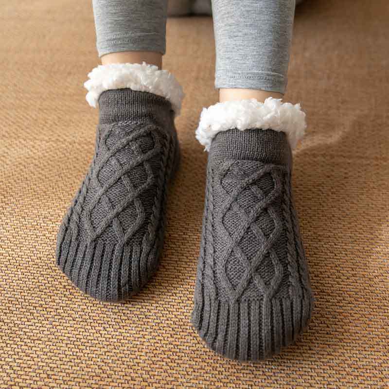 Winter Knitted Plush Floor Socks Home Warm Non-slip Carpet Socks Women Limorista