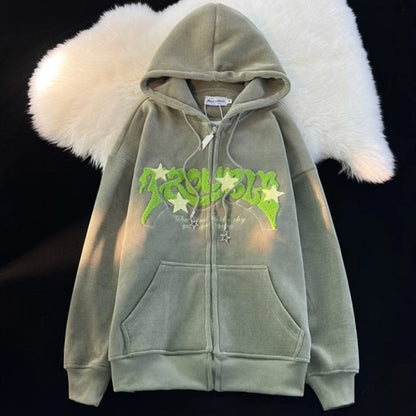 XINGX Corduroy Cardigan Coat Spring And Autumn Loose Hooded Sweater Limorista