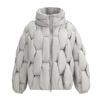 Plus Size Woven Twisted Down Cotton-padded Jacket Limorista