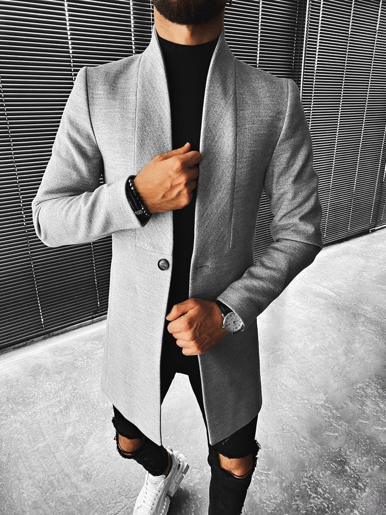 Stand-up Collar Mid-Length Men&