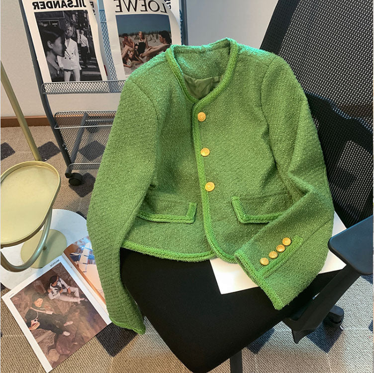 High-grade Green Classic Style French Jacket Limorista