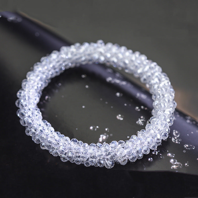 Enchanting Flash Diamond Crystal Round Bracelet Limorista