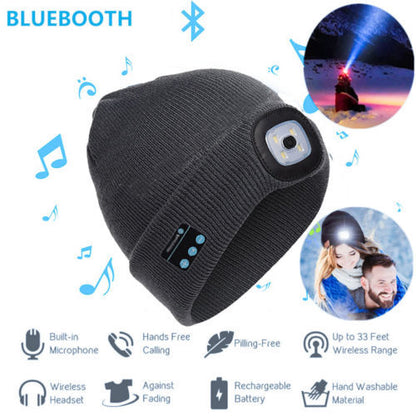 Bluetooth LED Hat Wireless Smart Headset Headphone Limorista
