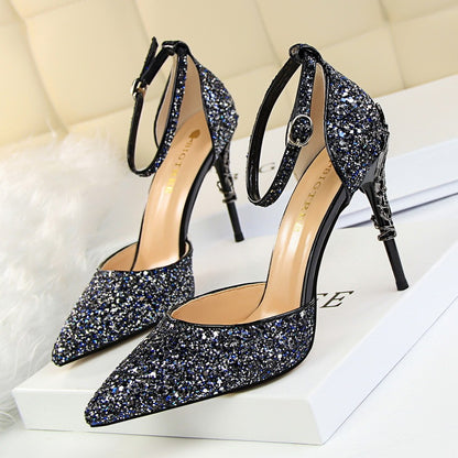 High metallic and sequined heels Limorista