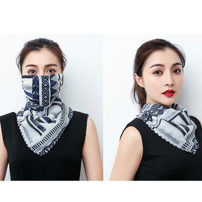 Hanging Ear Thin Face-covering Scarf Triangle Veil Scarf Limorista