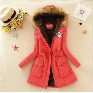 Thick Winter Jacket Women Large Size Long Section Hooded parka outerwear new fashion fur collar Slim padded cotton warm coat Limorista