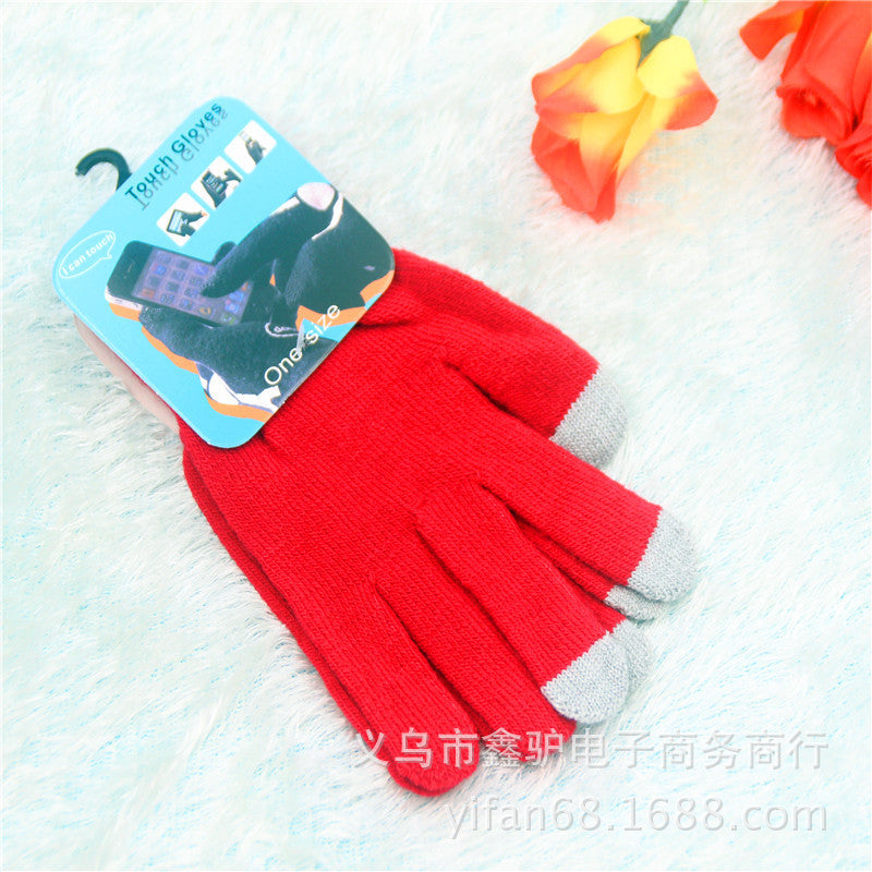 Touch screen gloves warm knit wool touch screen gloves winter touch gloves Limorista