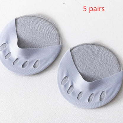 Five Finger Socks Female Ice Silk Boat Socks Comfortable Invisible Ice Boat Socks Limorista