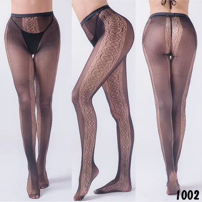 Vintage rose jacquard pantyhose Limorista