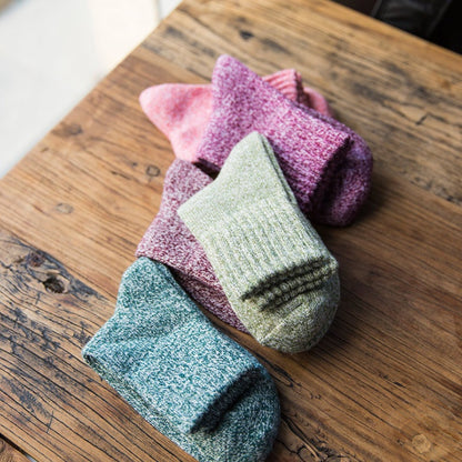 5 Pairs Women Socks Winter Thermal Thick Socks Cotton Breathable Female Solid Casual 3d Ladies Casual Home Socks Limorista
