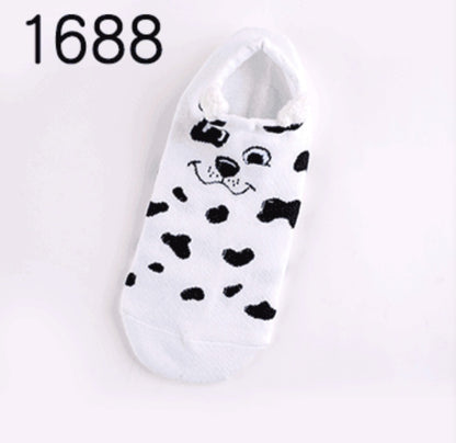 Cute Animals Cotton Short Socks Creative Cartoon Pure Socks Casual Funny Socks Spring Summer Fox Socks Limorista