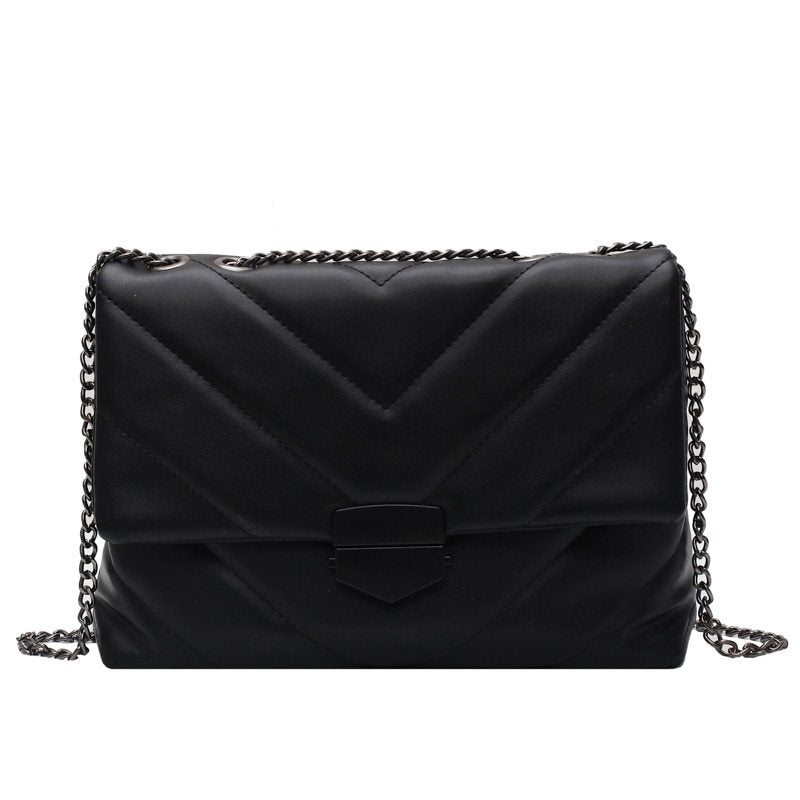 Embroidery Thread Small PU Leather Crossbody Bags for Women Trend Hand Bag Women&