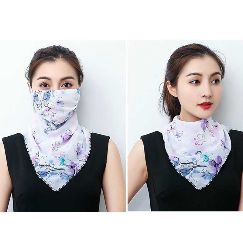Hanging Ear Thin Face-covering Scarf Triangle Veil Scarf Limorista