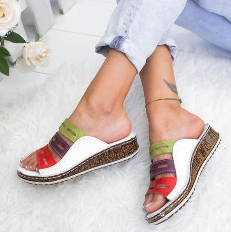 Car Line Hollow Color Leisure Sandals And Slippers Limorista