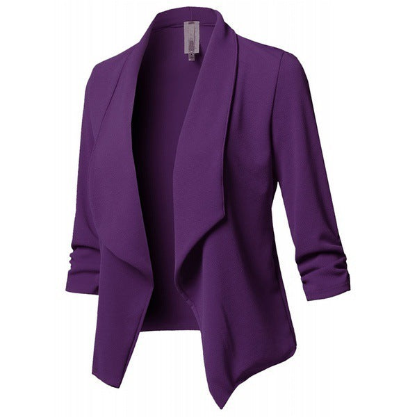 Pleated Solid Color Suit Limorista