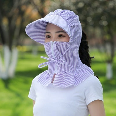Sun protection hat female cover face summer Limorista
