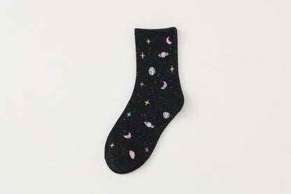 Cosmic starry female socks Limorista