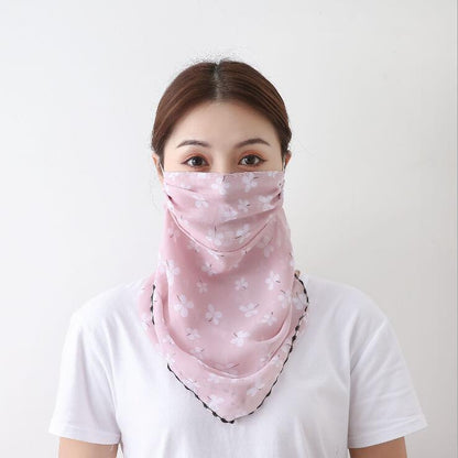 Hanging Ear Thin Face-covering Scarf Triangle Veil Scarf Limorista