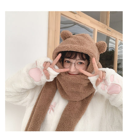 Bear ears scarf hat Limorista