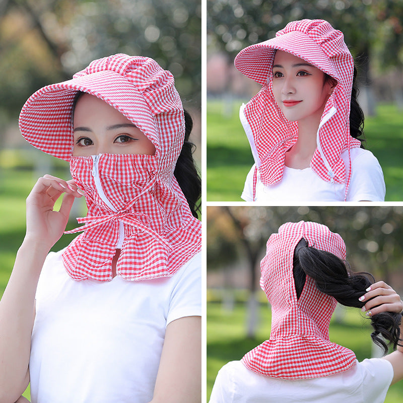 Sun protection hat female cover face summer Limorista