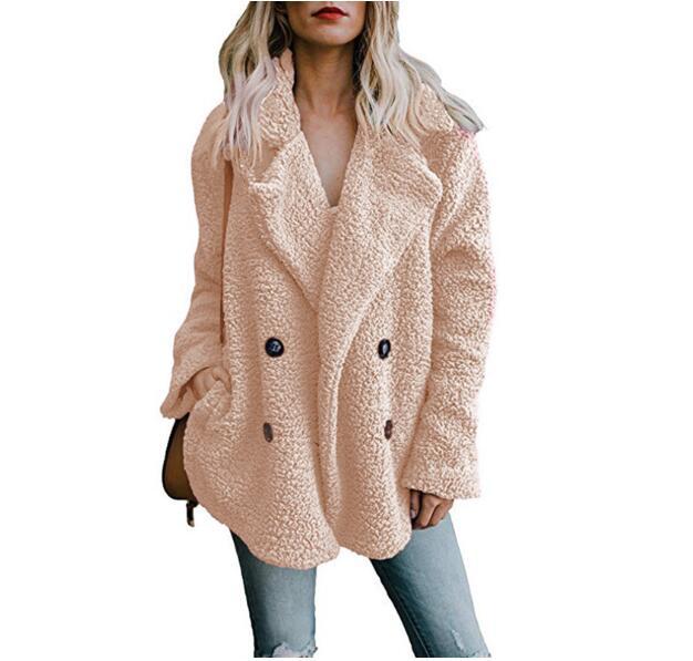 Autumn And Winter Fashion Button Suit Collar Pocket Blouse Limorista
