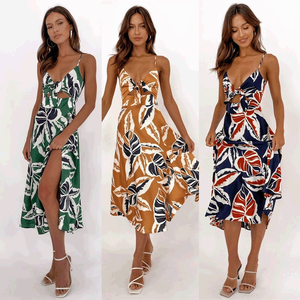 Sweet Tie-neck Sling Dress Women Limorista