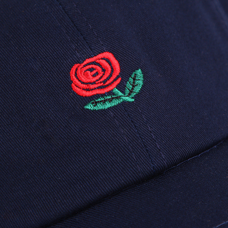 Rose Embroidered Hat Sunscreen Korean Casual Sun Hat Limorista