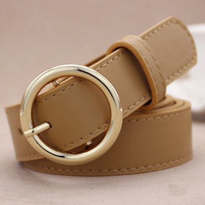Alloy versatile round buckle belt Limorista