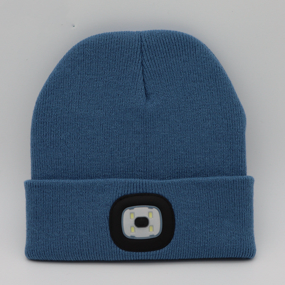 LED Knit Hat Button Cell Type Knitted Hat With Light Glowing Limorista