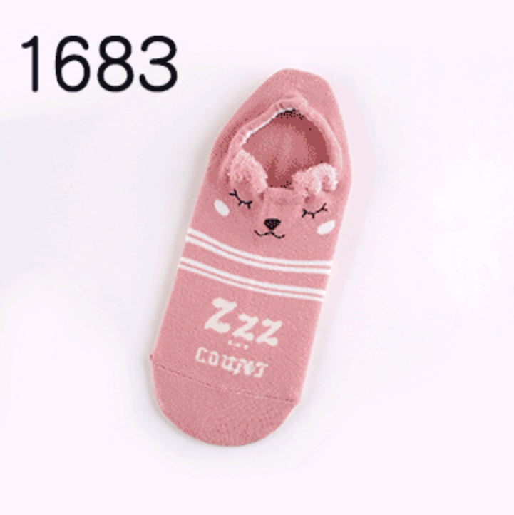 Cute Animals Cotton Short Socks Creative Cartoon Pure Socks Casual Funny Socks Spring Summer Fox Socks Limorista