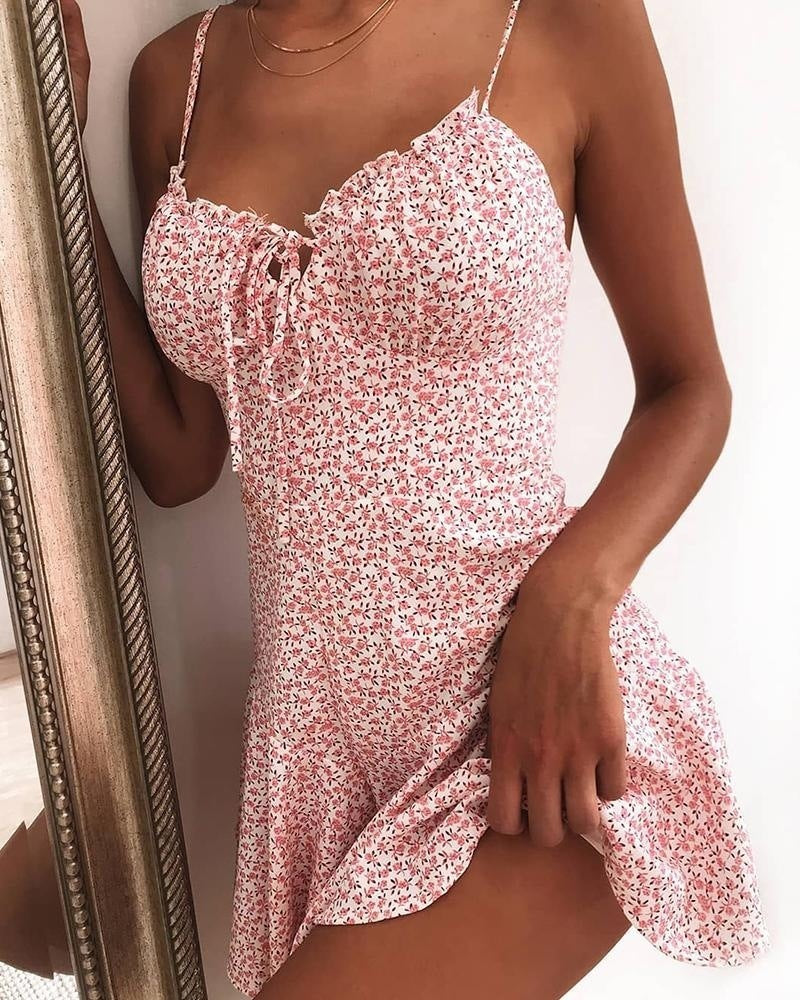 Floral Dress Mini Camisole Dress Women Limorista