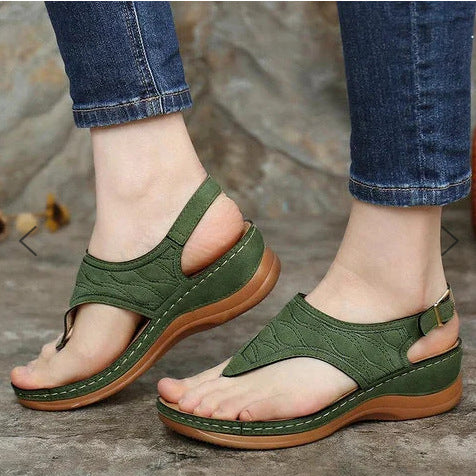 Summer Shoes Roman Retro Style Clip Toe Sandals Women Ankle Buckle Shoes Limorista