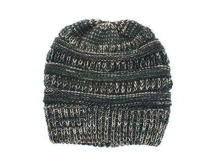 Mixed Color Knitted Wool Hat Ladies Non-labeled Ponytail Hat Limorista
