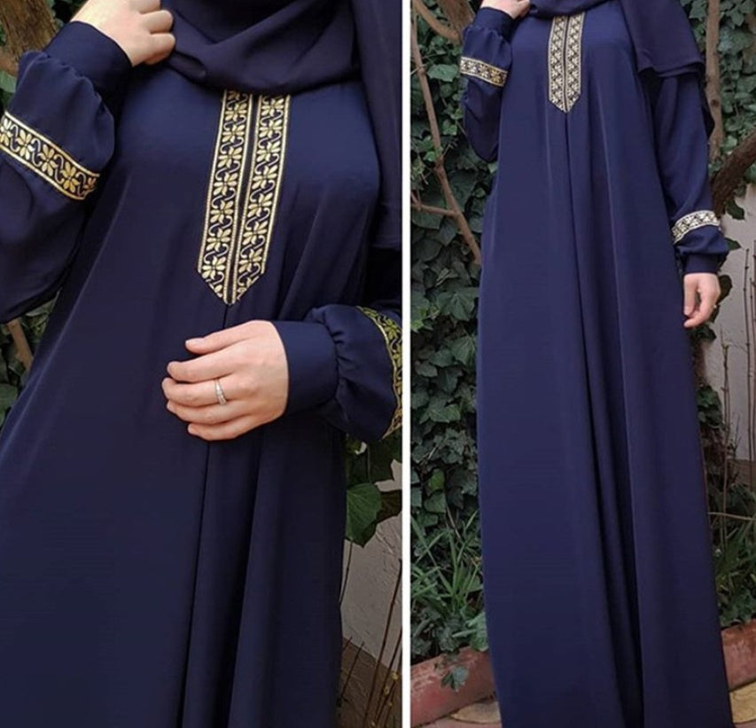Women Plus Size Print Abaya Jilbab Muslim Maxi Dress Limorista