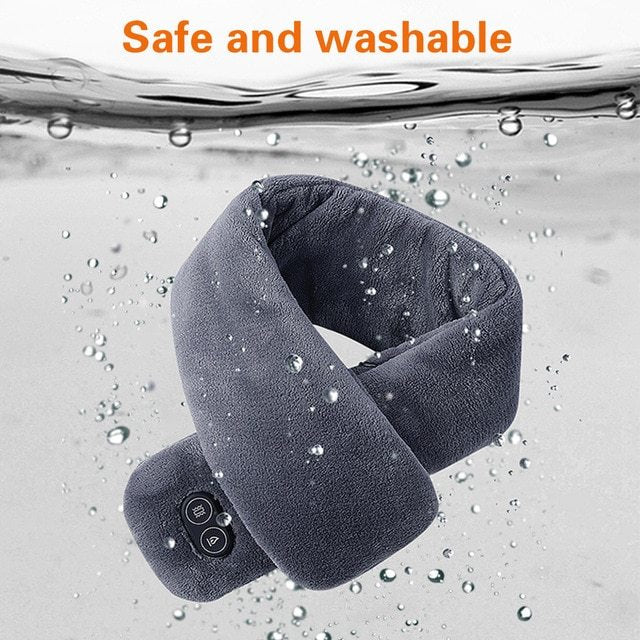 Women Men Soft Temperature Control Pain Relief Cervical Massage Shoulder Neck Wrap USB Heated Scarf Shawl Washable Winter Warm Limorista