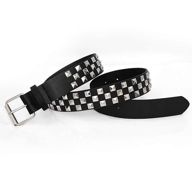 Shiny Pyramid Fashion Rivet Belt For Men&amp;Women&