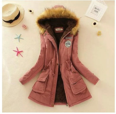 Thick Winter Jacket Women Large Size Long Section Hooded parka outerwear new fashion fur collar Slim padded cotton warm coat Limorista