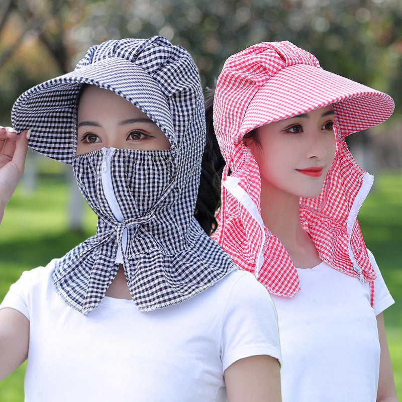 Sun protection hat female cover face summer Limorista