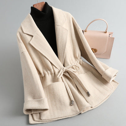 Short Woolen Coat Double-sided Wool Overcoat Limorista