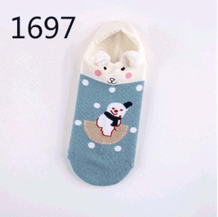 Cute Animals Cotton Short Socks Creative Cartoon Pure Socks Casual Funny Socks Spring Summer Fox Socks Limorista