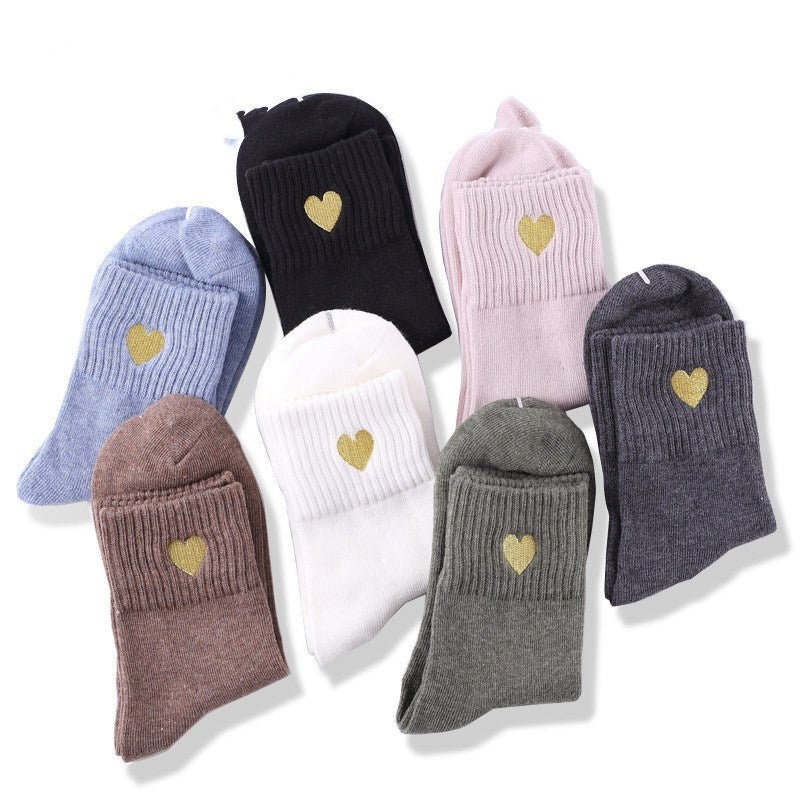 Hand-embroidered gold thread love women&